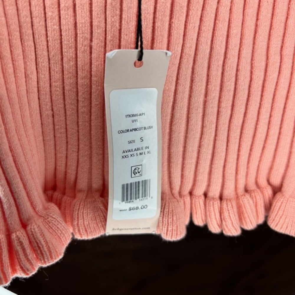 BCBG Generation Rib Ruffle Top - Picture 3 of 3